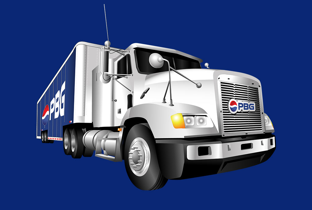 Pepsi Cooler Truck Illustration